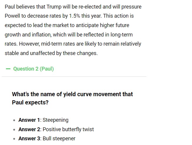 CFA Level 3: Yield Curve Moves, Part 4 – Practise! Vignette 1
